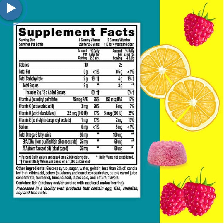 L'il Critters Omega-3 Kids Gummies, 220 cts