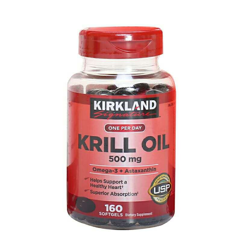 Kirkland Signature Krill Oil 500 mg., 160 Softgels HomceUS