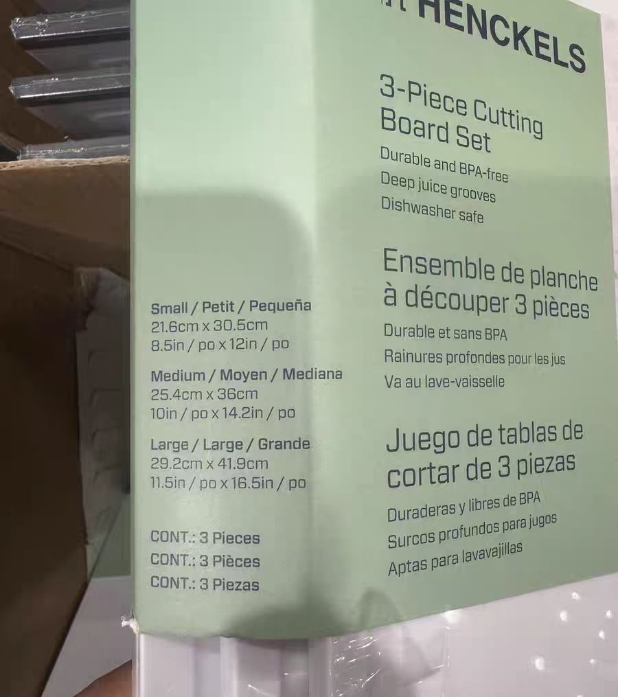 Henckels 3-Piece Cutting Board Set White/Black