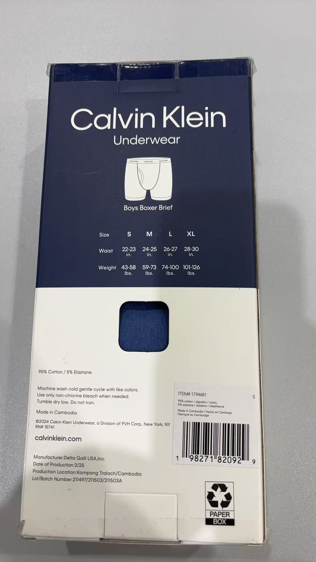 Calvin Klein Boys' Cotton Stretch Boxer Brief Underwear 6-Pack