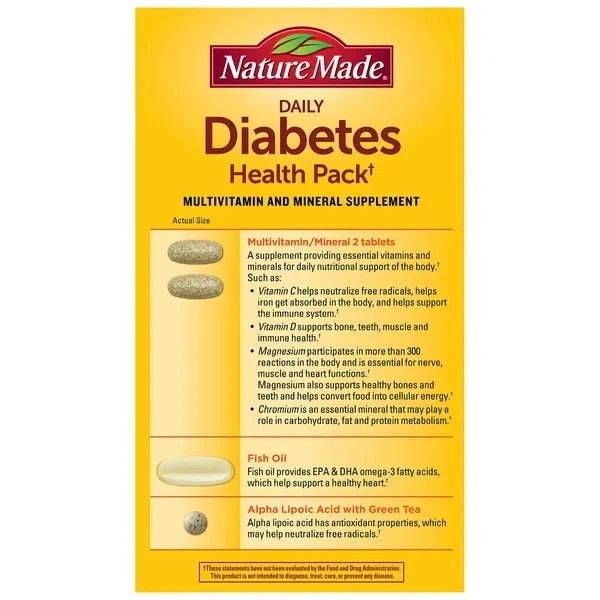 Nature Made Diabetic Health Pack, 60 Packets,60-Day Supply