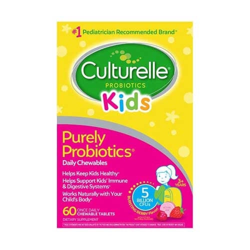 Culturelle Probiotics Kids Purely 5 Billion 60 Daily Chewable Tablets Exp. 07/2024