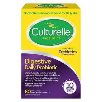 Culturelle Digestive Daily Probiotic 80 Vegetarian Capsules Exp: 04/2025