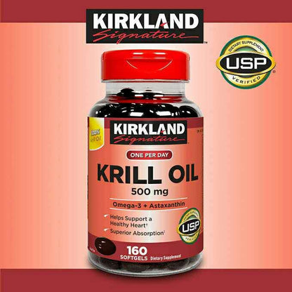 Kirkland Signature Krill Oil 500 mg., 160 Softgels