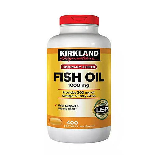 Kirkland Signature Fish Oil 1000 mg., 400 Softgels, Exp. 10/2025+
