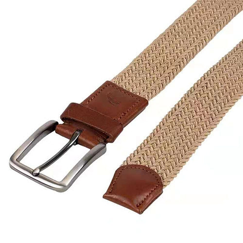 Tommy Bahama Men's Stretch Casual Braided Belt L/XL(Khaki Color)