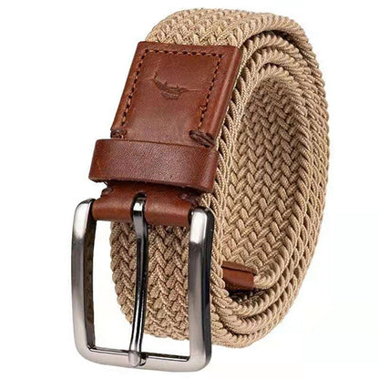 Tommy Bahama Men's Stretch Casual Braided Belt L/XL(Khaki Color)