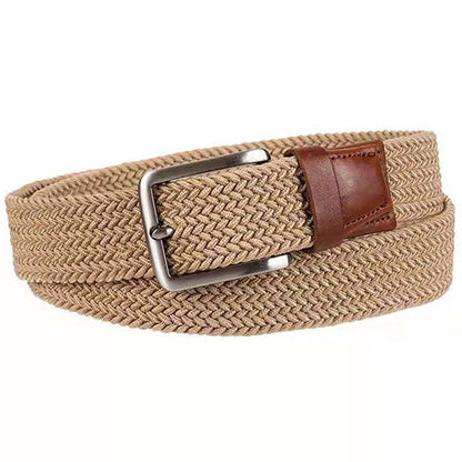 Tommy Bahama Men's Stretch Casual Braided Belt L/XL(Khaki Color)