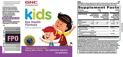 GNC Kids Eye Health Formula Diary Supplement 60 Chewable Tablets