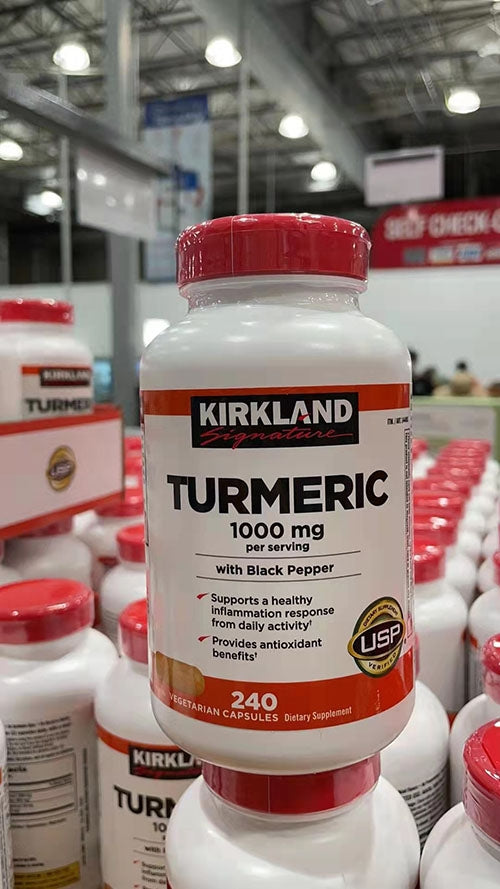 Kirkland Signature Turmeric 1000 mg, 240 Capsules EXP 01/2026