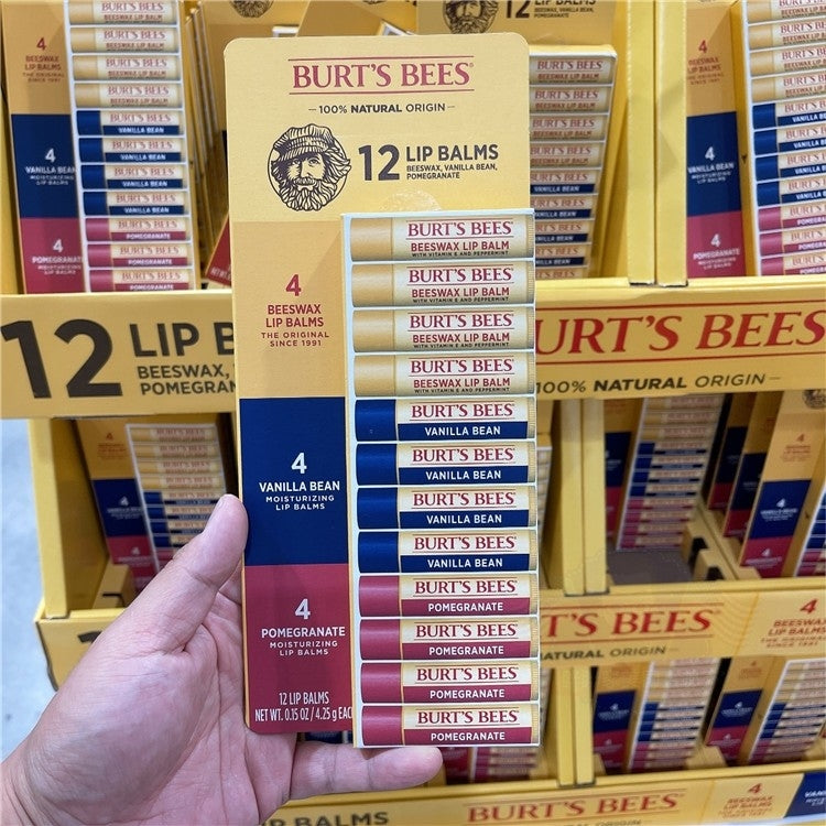 Burt's Bees 100% Natural Origin Moisturizing Lip Balm- 12Pcs