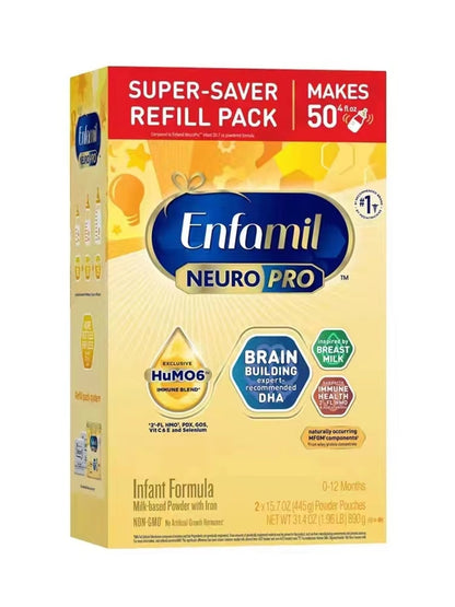 Enfamil NeuroPro Infant Formula Powder 0-12M Super-Saver Refill Pack 2x15.7 OZ