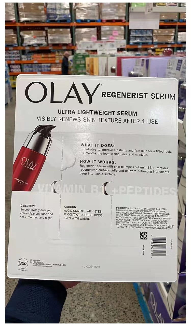 OLAY Regenerist Ultra Lightweight Serum -2 Pack(50ml each) Supercharged Peptide Complex