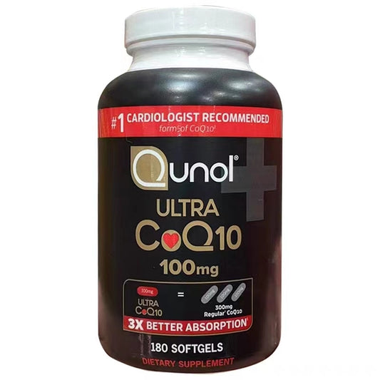 Qunol 100mg Ultra COQ10 180 Softgels Exp. 04/2027