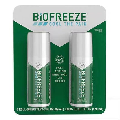 Biofreeze Roll-On Menthol-Pain Relieving Gel-2 Pack / 3 FL OZ Each