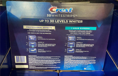 Crest 3D Whitestrips Dental Whitening Kit-20+10 Treatments (40+20 Strips)