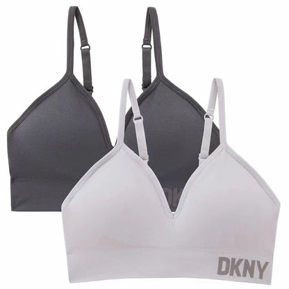 DKNY Ladies’ 2-Pack Seamless Bra with Adjustable Straps, Soft Stretch Fabric