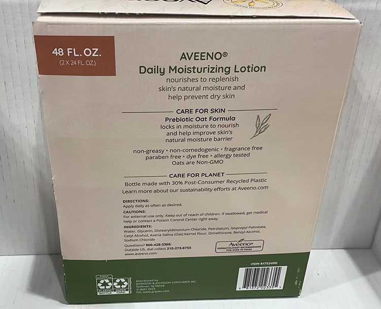 Aveeno Daily Moisturizing Body Lotion -2 Pack 24 fl oz (709 ml)