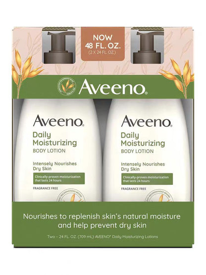 Aveeno Daily Moisturizing Body Lotion -2 Pack 24 fl oz (709 ml)