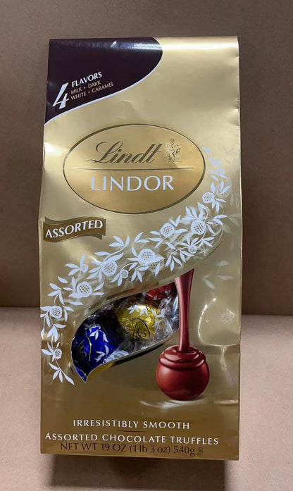 Lindt LINDOR Assorted Chocolate Truffles 19 oz/ 540g- 4 Flavors