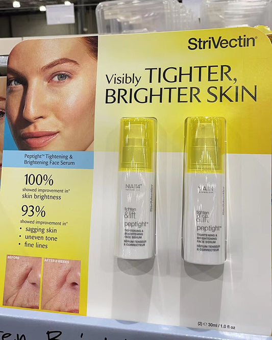 StriVectin Peptight Tightening and Brightening Face Serum-2 Pack (1oz/30ml Each)