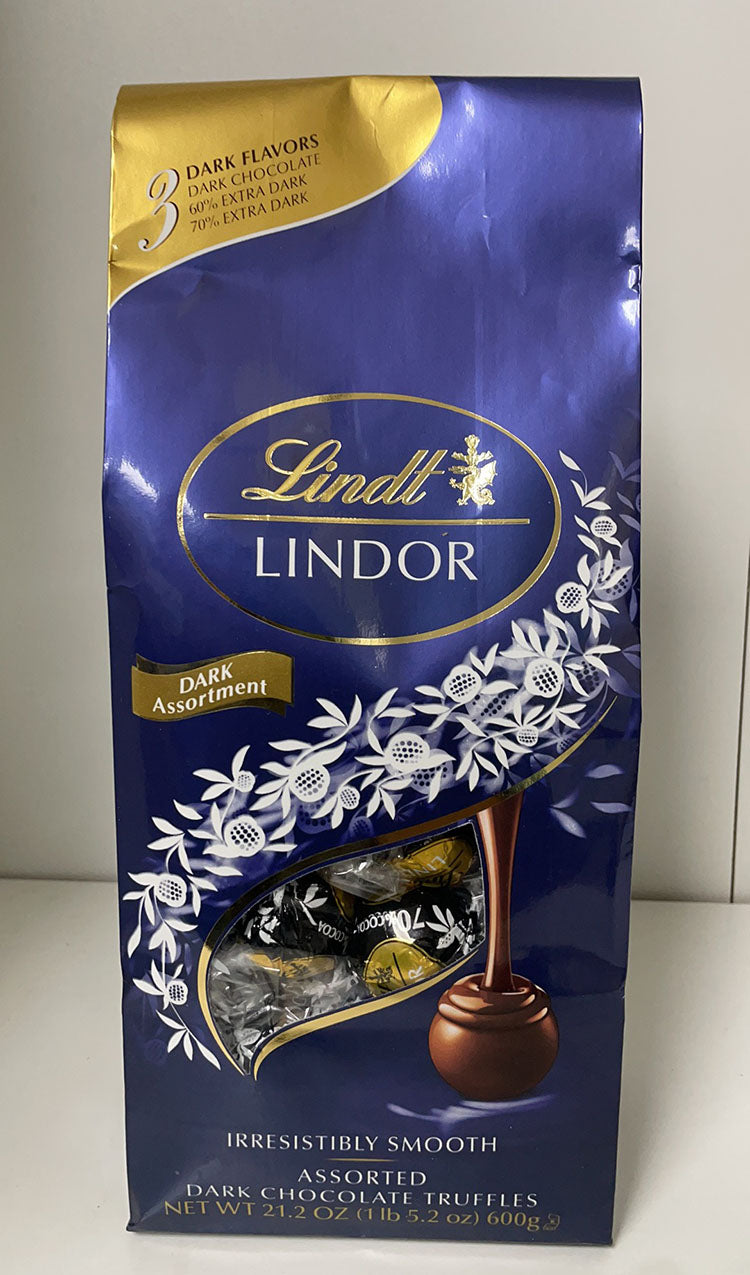 Lindt Lindor Assorted Dark Chocolate Truffles-21.2Oz/600g EXP. 09/2024