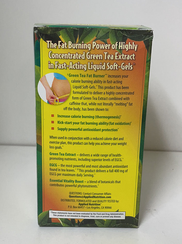 Applied Nutrition Green Tea Fat Burner 200 Fast-Acting Liquid Soft-Gels