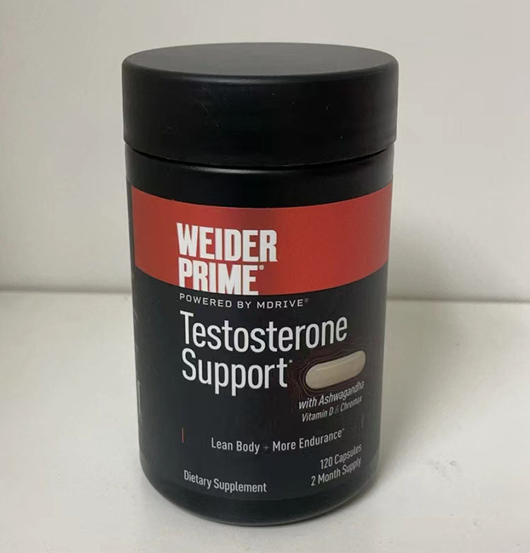 Weider Prime Testosterone Support With Ashwagandha, 120 Capsules EXP. 11/2025