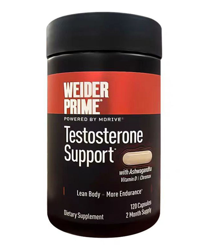 Weider Prime Testosterone Support With Ashwagandha, 120 Capsules EXP. 11/2025