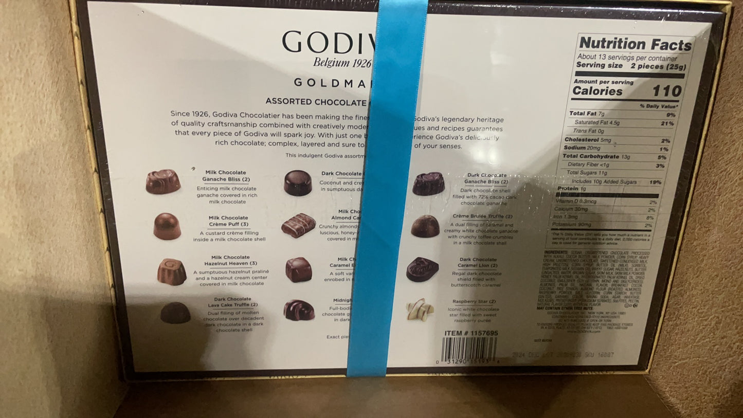 Godiva Belgium Goldmark Assorted Chocolate Creations Gift Box 11.3 oz/320g