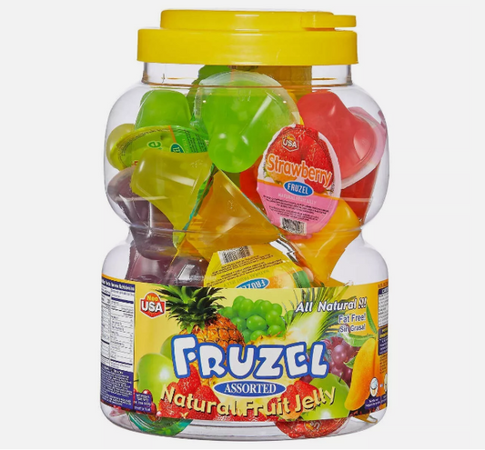 Fruzel Assorted Natural Fruit Jelly Cups, 38 CT / 51.15 oz---Fat Free!