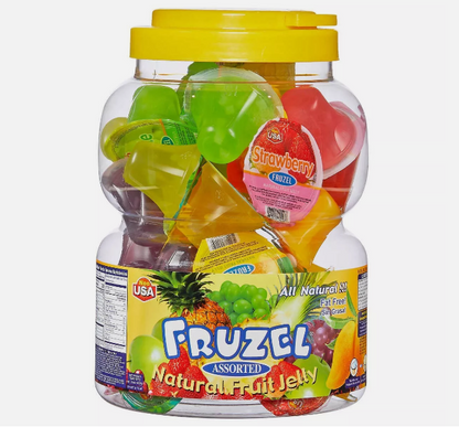 Fruzel Assorted Natural Fruit Jelly Cups, 38 CT / 51.15 oz---Fat Free!