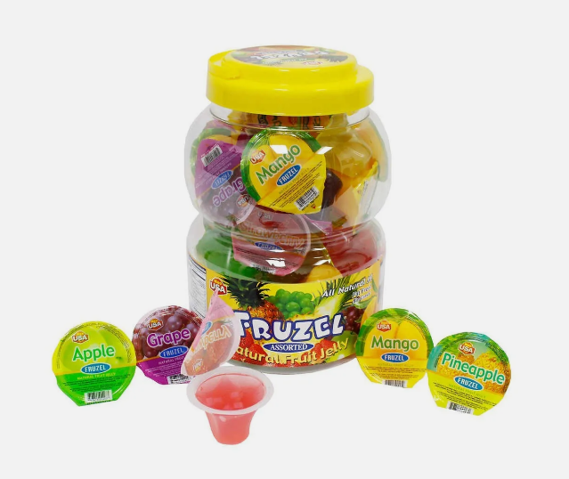 Fruzel Assorted Natural Fruit Jelly Cups, 38 CT / 51.15 oz---Fat Free!