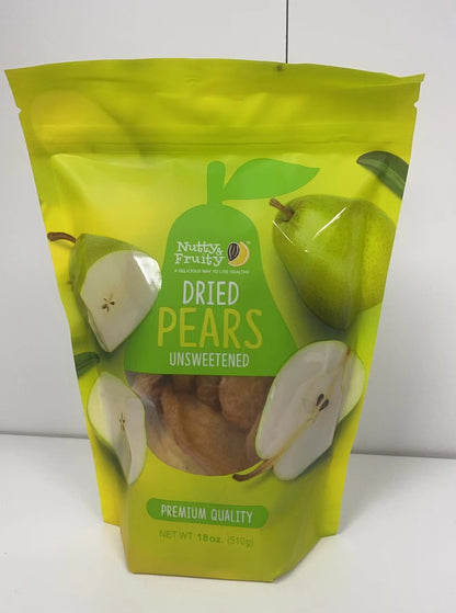 Nutty & Fruity Dried Pears Unsweetened Premium Quality 18oz / 510g