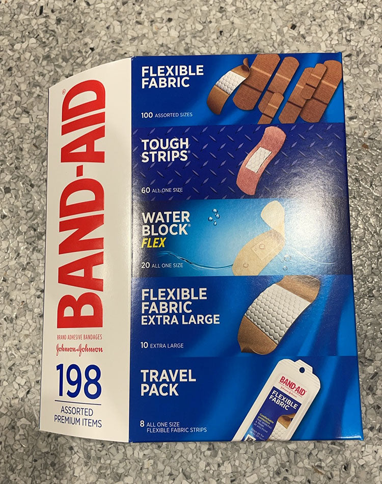 Band-Aid Brand Assorted Adhesive Bandages-Value Pack 198ct (4 Boxes+1 Pack )