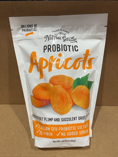 Nature's Garden Probiotic Dried Apricots Whole Fruit 40 oz/1.13 kg Healthy Snack