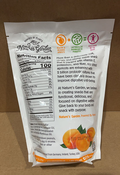 Nature's Garden Probiotic Dried Apricots Whole Fruit 40 oz/1.13 kg Healthy Snack