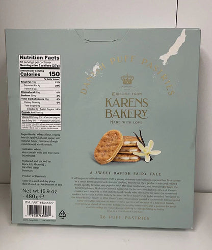 Karens Bakery Danish Puff Pastries,layers of With Vanilla crème filling | 16.9oz