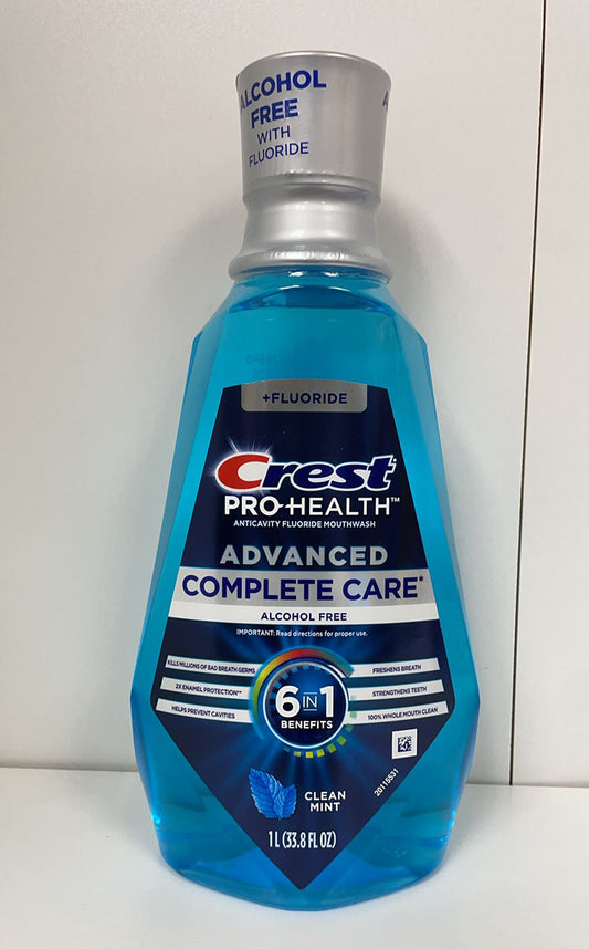 Crest Pro-Health Anticavity Fluoride Mouthwash 33.8 Fl Oz/1L Alcohol Free