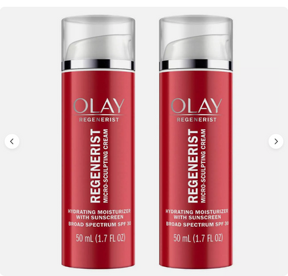 Olay Regenerist Hydrating Moisturizer With Sunscreen SPF30-2 Pack / 1.7 FL OZ