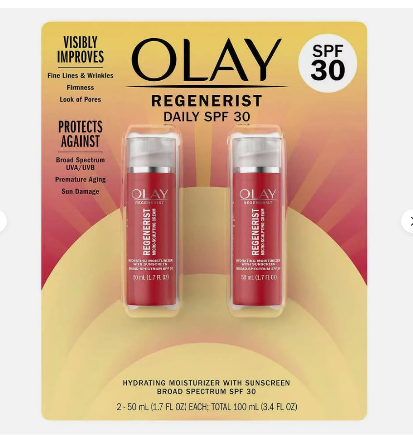 Olay Regenerist Hydrating Moisturizer With Sunscreen SPF30-2 Pack / 1.7 FL OZ