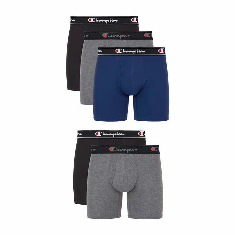 Champion Men's Cotton Stretch Boxer Briefs -Pack of 5 Size M-XL