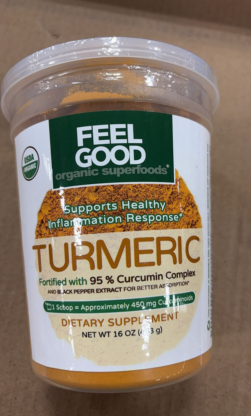 Feel Good USDA Organic Turmeric Powder - 16oz/ 453g