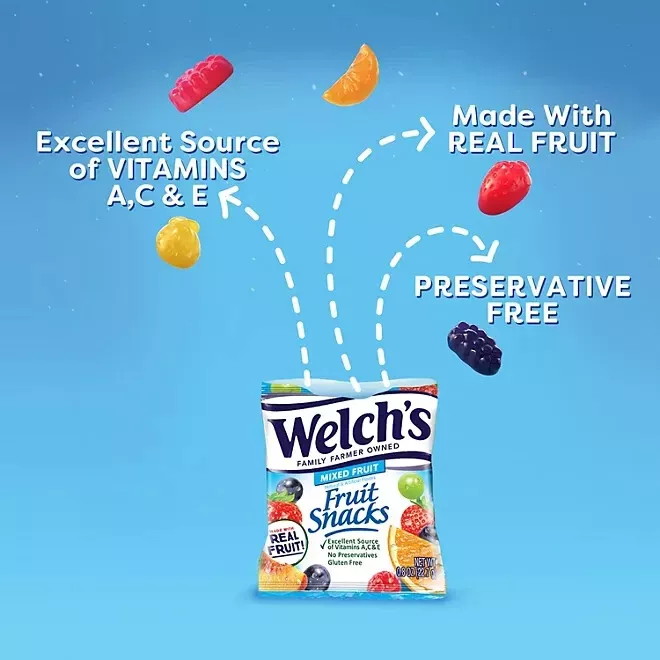 Welch's Natural Mixed Fruit Snack (2kg/90 Pouches) EXP 04/2025