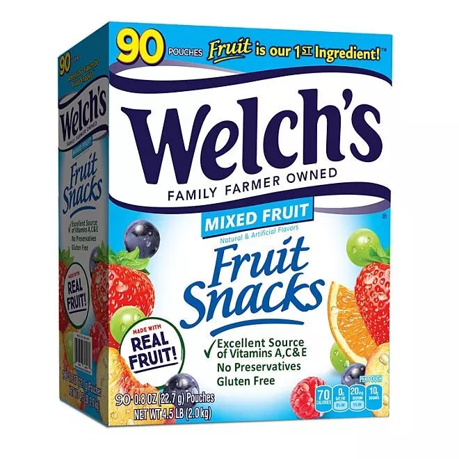 Welch's Natural Mixed Fruit Snack (2kg/90 Pouches) EXP 04/2025