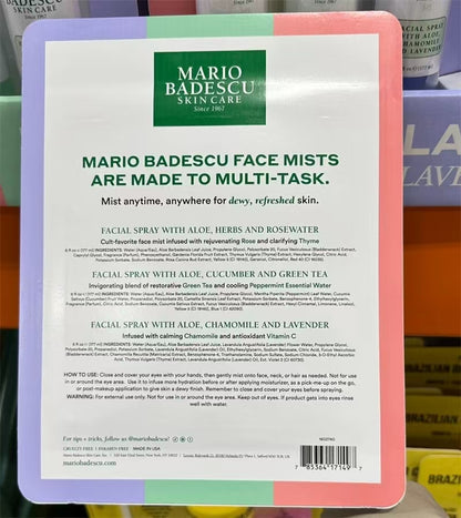 MARIO BADESCU SKIN CARE Facial Spray face mist Pack of 3 -6 OZ /177ml each