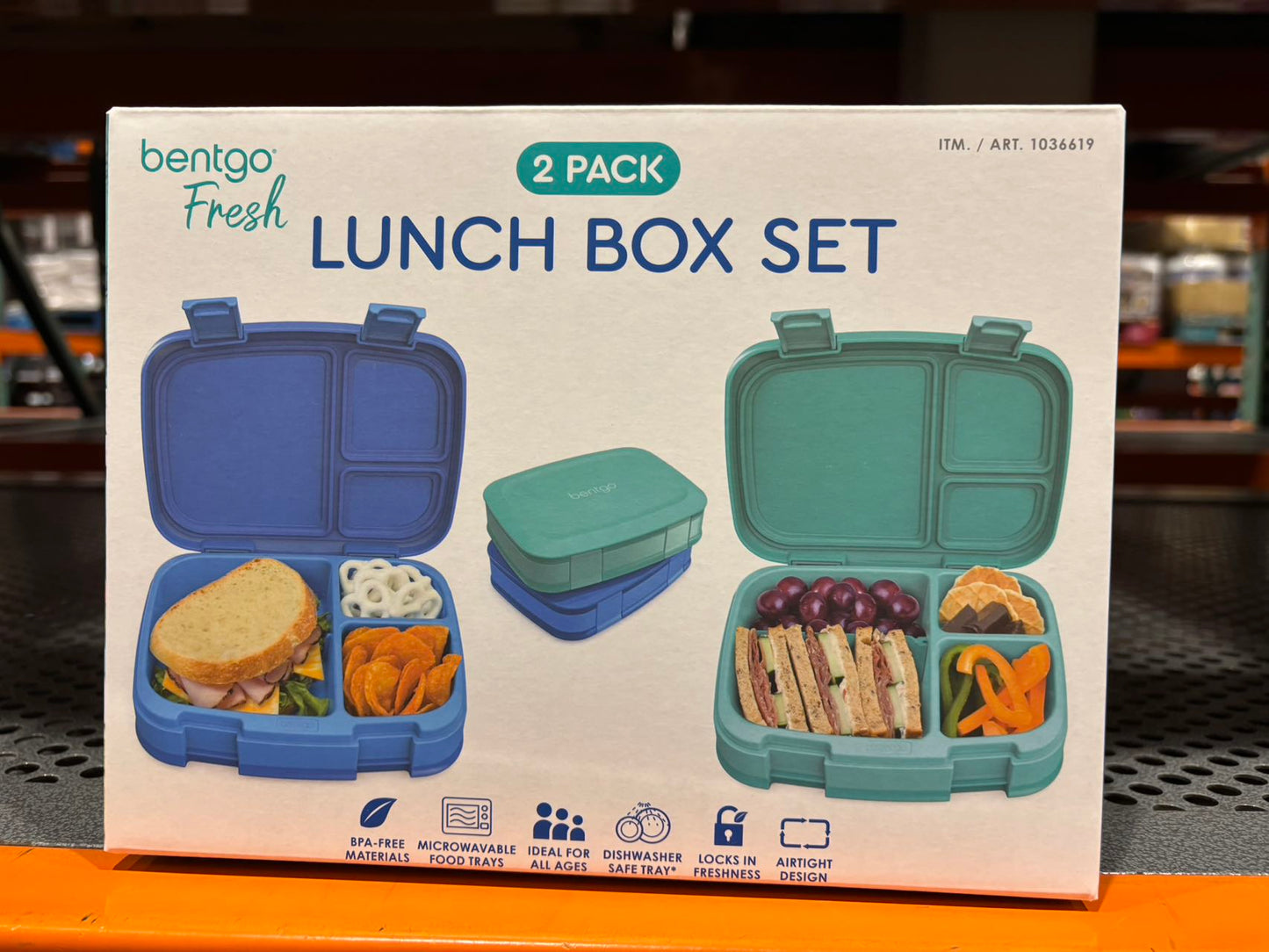 Bentgo Fresh Leak-Proof Lunch Box Set, Microwave & Dishwasher Safe, BPA Free