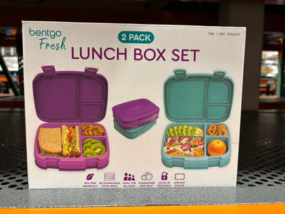 Bentgo Fresh Leak-Proof Lunch Box Set, Microwave & Dishwasher Safe, BPA Free