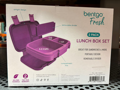 Bentgo Fresh Leak-Proof Lunch Box Set, Microwave & Dishwasher Safe, BPA Free