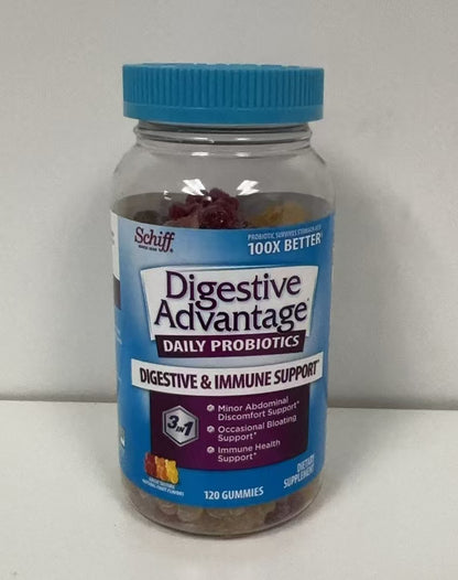 Schiff Digestive Advantage Daily Probiotics 120 Gummies EXP 05/2025